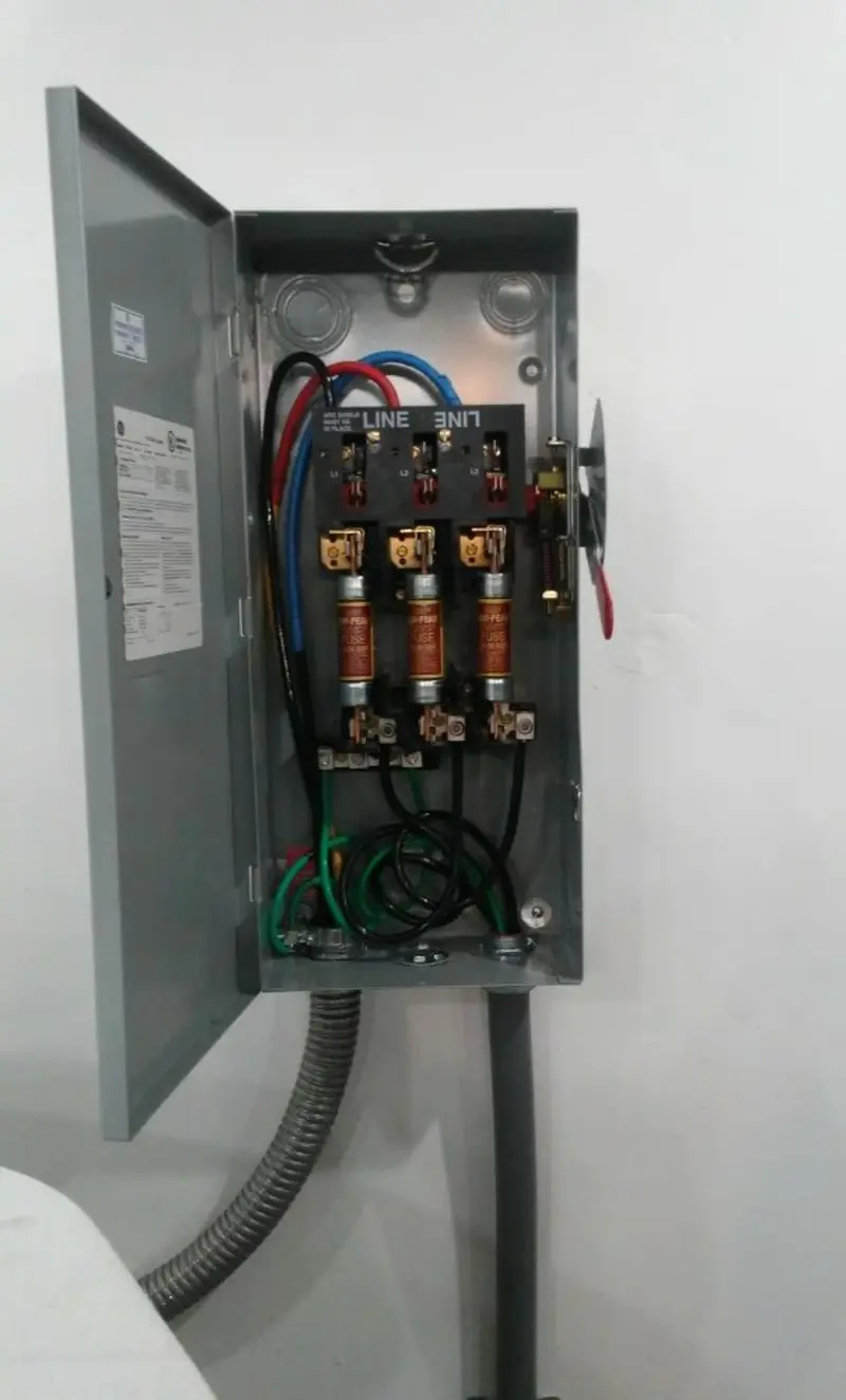 Three-phase disconnect switch installed for Electrical Wiring & Rewiring in Shenandoah