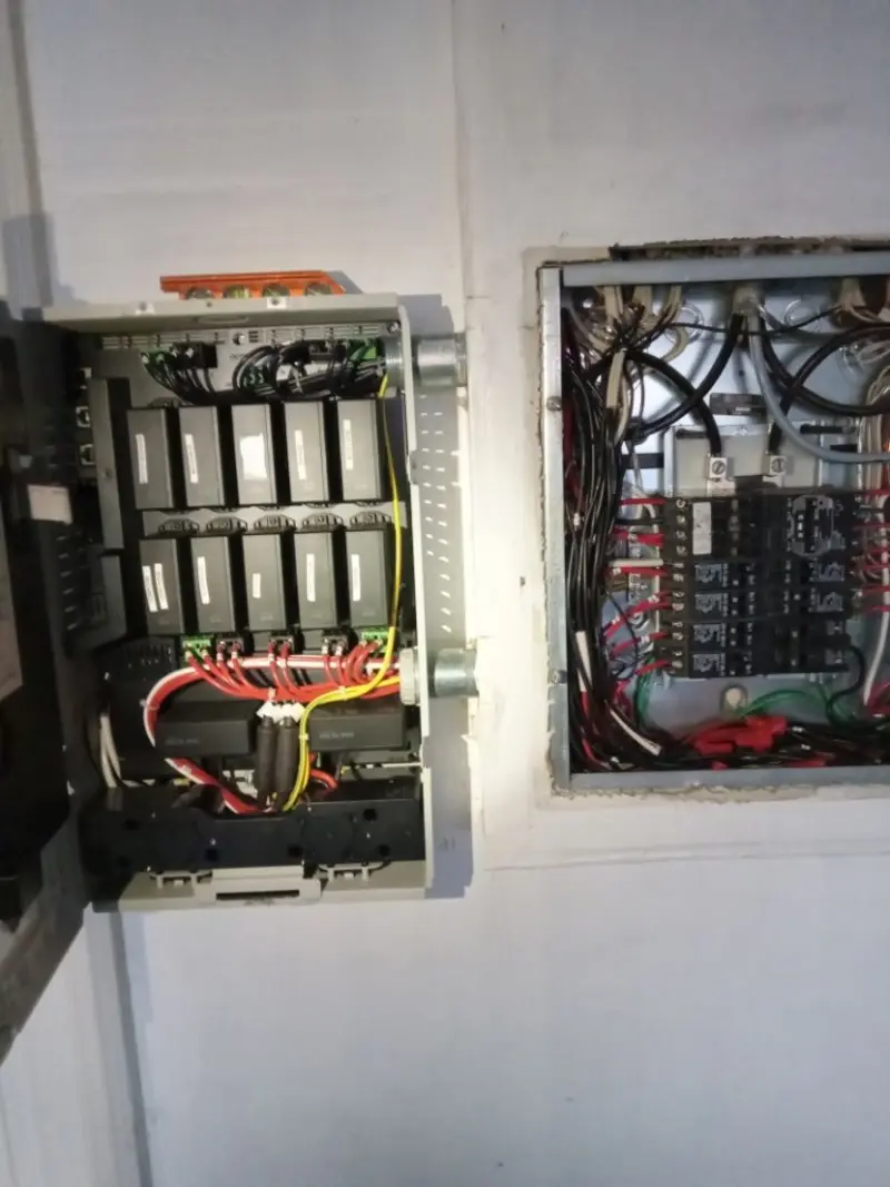 Electrical panel upgrade completed for Security Camera Wiring in Shenandoah